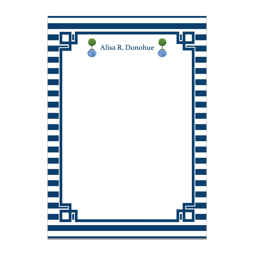 TOPIARY STRIPE NOTEPAD